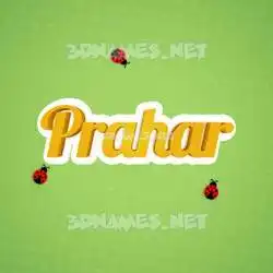 prahar in Ladybugs style - 3D name wallpaper