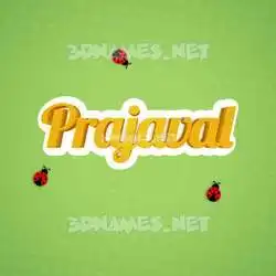 prajaval in Ladybugs style - 3D name wallpaper