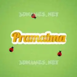 pramatma in Ladybugs style - 3D name wallpaper