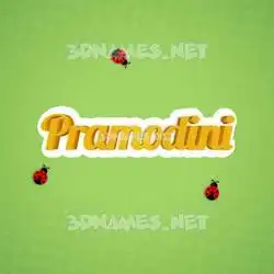 pramodini in Ladybugs style - 3D name wallpaper