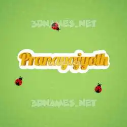 pranayajyoth in Ladybugs style - 3D name wallpaper