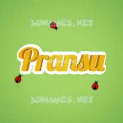 pransu in Ladybugs style - 3D name wallpaper