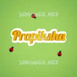 prapiksha in Ladybugs style - 3D name wallpaper