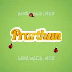 prarthan in Ladybugs style - 3D name wallpaper