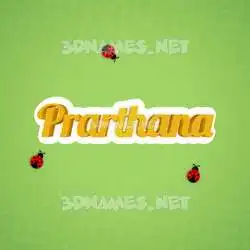 prarthana in Ladybugs style - 3D name wallpaper