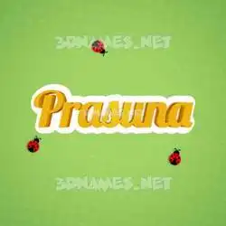 prasuna in Ladybugs style - 3D name wallpaper