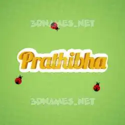 prathibha in Ladybugs style - 3D name wallpaper