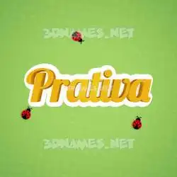 prativa in Ladybugs style - 3D name wallpaper