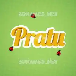 pratu in Ladybugs style - 3D name wallpaper