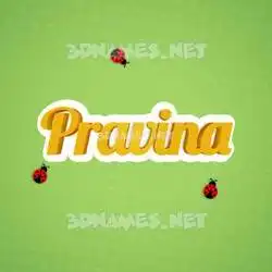 pravina in Ladybugs style - 3D name wallpaper