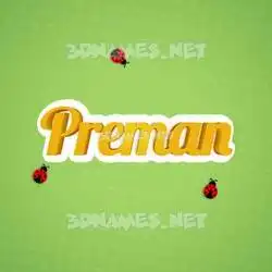 preman in Ladybugs style - 3D name wallpaper