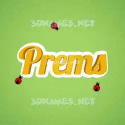 prems in Ladybugs style - 3D name wallpaper