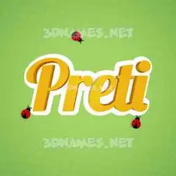 preti in Ladybugs style - 3D name wallpaper