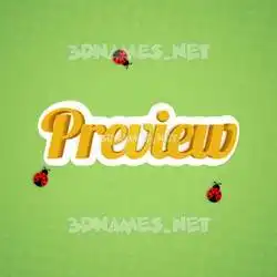 preview in Ladybugs style - 3D name wallpaper
