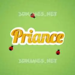 priance in Ladybugs style - 3D name wallpaper