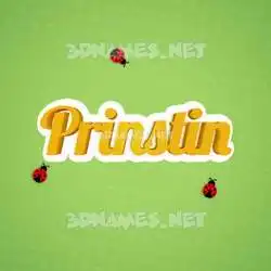 prinstin in Ladybugs style - 3D name wallpaper