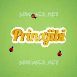 prinxjibi in Ladybugs style - 3D name wallpaper