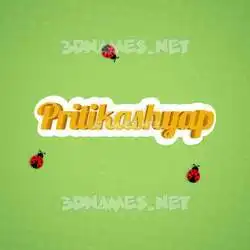 pritikashyap in Ladybugs style - 3D name wallpaper