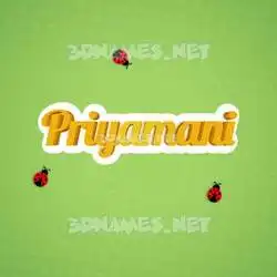 priyamani in Ladybugs style - 3D name wallpaper