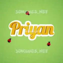 priyan in Ladybugs style - 3D name wallpaper