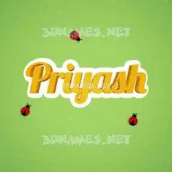 priyash in Ladybugs style - 3D name wallpaper