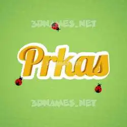 prkas in Ladybugs style - 3D name wallpaper