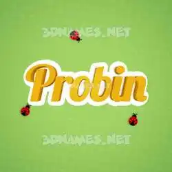 probin in Ladybugs style - 3D name wallpaper