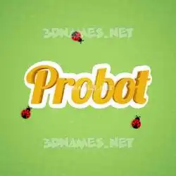 probot in Ladybugs style - 3D name wallpaper