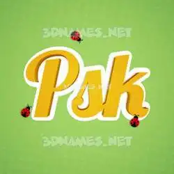psk in Ladybugs style - 3D name wallpaper