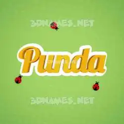 punda in Ladybugs style - 3D name wallpaper