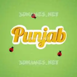 punjab in Ladybugs style - 3D name wallpaper