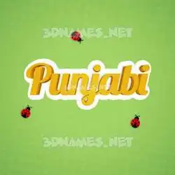 punjabi in Ladybugs style - 3D name wallpaper