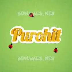 purohit in Ladybugs style - 3D name wallpaper