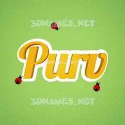 purv in Ladybugs style - 3D name wallpaper