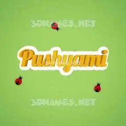 pushyami in Ladybugs style - 3D name wallpaper