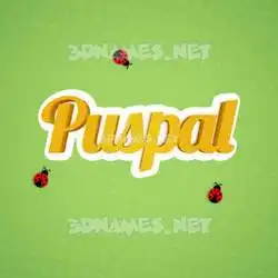puspal in Ladybugs style - 3D name wallpaper