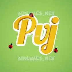 pvj in Ladybugs style - 3D name wallpaper