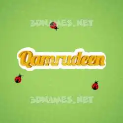 qamrudeen in Ladybugs style - 3D name wallpaper