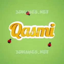 qasmi in Ladybugs style - 3D name wallpaper