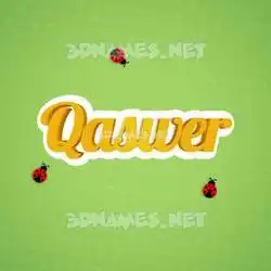 qaswer in Ladybugs style - 3D name wallpaper