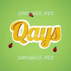 qays in Ladybugs style - 3D name wallpaper