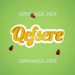 qefsere in Ladybugs style - 3D name wallpaper