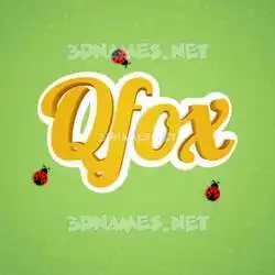 qfox in Ladybugs style - 3D name wallpaper