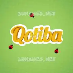 qotiba in Ladybugs style - 3D name wallpaper