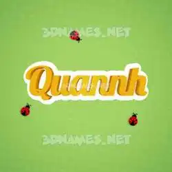 quannh in Ladybugs style - 3D name wallpaper