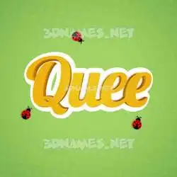 quee in Ladybugs style - 3D name wallpaper