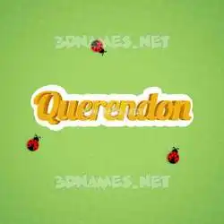 querendon in Ladybugs style - 3D name wallpaper