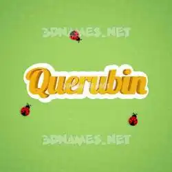 querubin in Ladybugs style - 3D name wallpaper