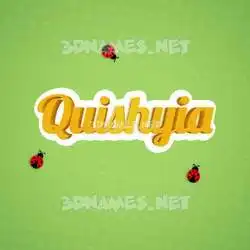 quishyia in Ladybugs style - 3D name wallpaper