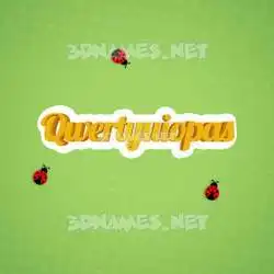 qwertyuiopas in Ladybugs style - 3D name wallpaper